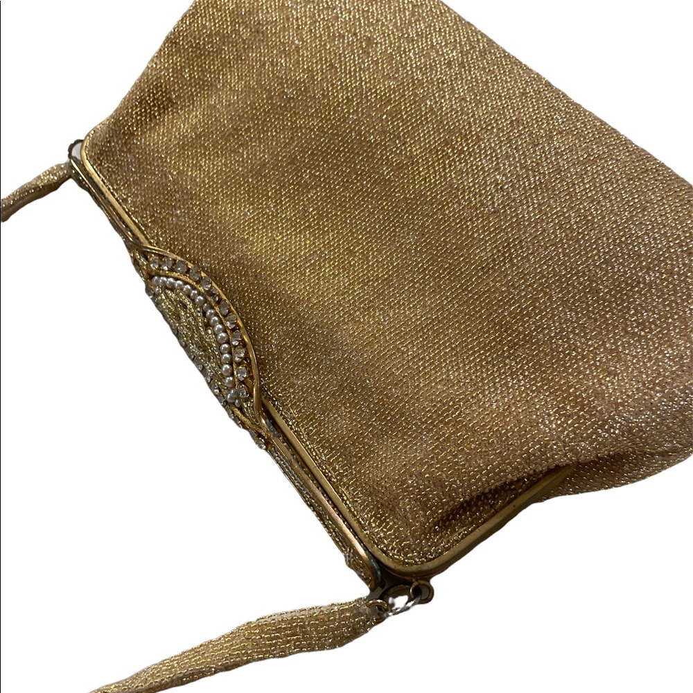 Vintage Gold Beaded Purse - Michel Swiss - Picture 8 of 12